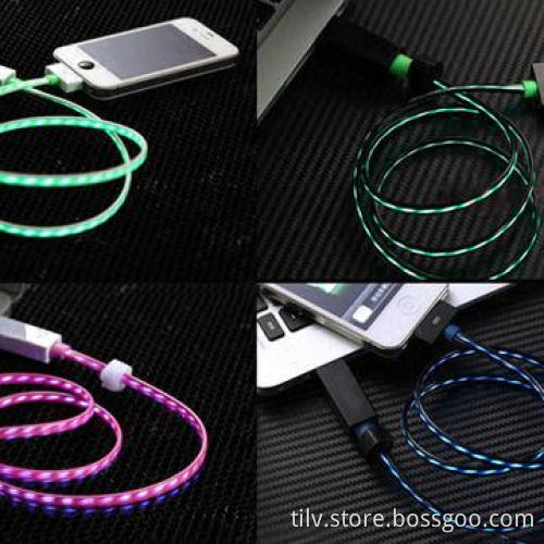 El Flash light USB cable for iPhone 4/with Charge & Sync Function
